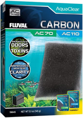 Fluval - Carbon for AC70/AC110 Power Filter, 5.1 oz / 145 g – Improves Fish Health, Promotes Crystal Clear Water, for Use in Freshwater & Saltwater Aquariums
