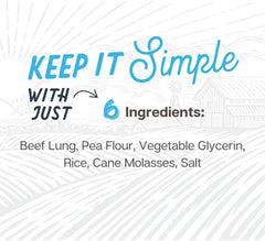 Farmland Traditions Beef Lung Recipe Jerky Sticks for Dogs