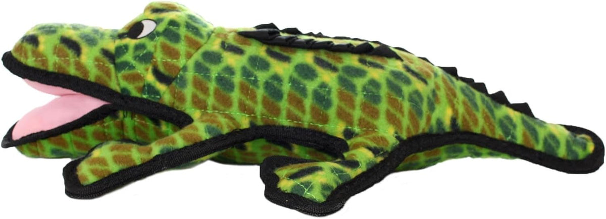 TUFFY - World's Tuffest Soft Dog Toy - Ocean Alligator-Squeakers - Multiple Layers. Made Durable, Strong & Tough. Interactive Play (Tug, Toss & Fetch). Machine Washable & Floats. (Regular)