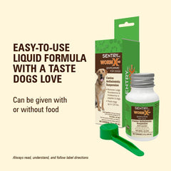 Sentry Pet Care HC WormX DS (pyrantel pamoate) Canine Anthelmintic Suspension De-wormer for Dogs, 2 oz