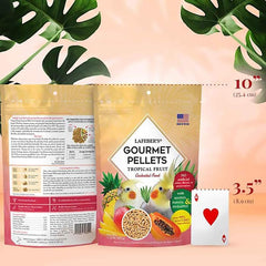 LAFEBER'S Tropical Fruit Gourmet Pellets Pet Bird Food, No Added Sugar, Made with Non-GMO and Human-Grade Ingredients, 1.25 lb