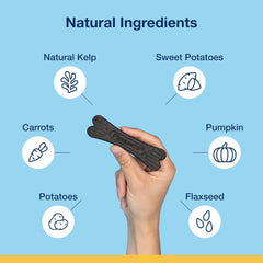 NaturVet ProDen PlaqueOff System Dental Care Bones - Dog Teeth Cleaning Bones for Oral Hygiene -Medium/Large Canine Formula - Bacon Flavor