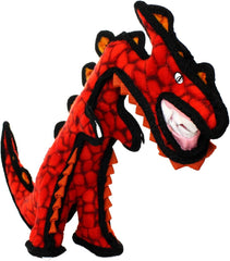 TUFFY - World's Tuffest Soft Dog Toy - Dinosaur Destructosaurus - Multiple Layers. Made Durable, Strong & Tough. Interactive Play (Tug, Toss & Fetch). Machine Washable & Floats.