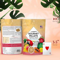 LAFEBER'S Tropical Fruit Gourmet Pellets Pet Bird Food, No Added Sugar, Made with Non-GMO and Human-Grade Ingredients, for Macaws and Cockatoos