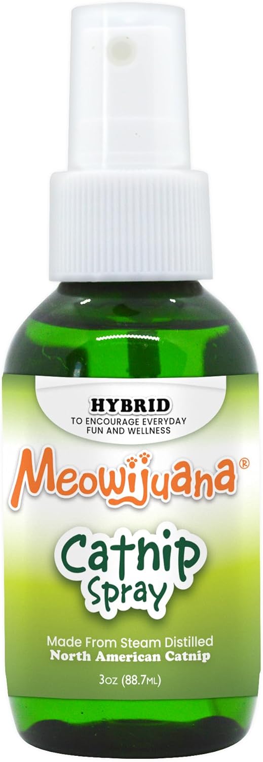 SMARTERPAW Meowijuana Catnip Spray - 3 Oz Organic Catnip Formula for Simulation, Enhances Playtime, Perfect for Pet Owners & Multi-Feline Households, Eco-Friendly & USA-Canada Sourced