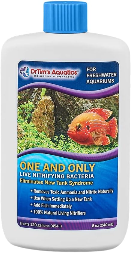 DrTim’s Aquatics One & Only Live Nitrifying Solution  – for Freshwater Fish Tanks – Supports Aquarium Cycling and Water Balance