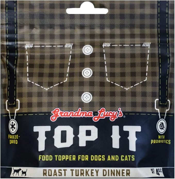 Grandma Lucy's Top It Roast Turkey Dinner Pet Food Topper with Probiotics - 4oz