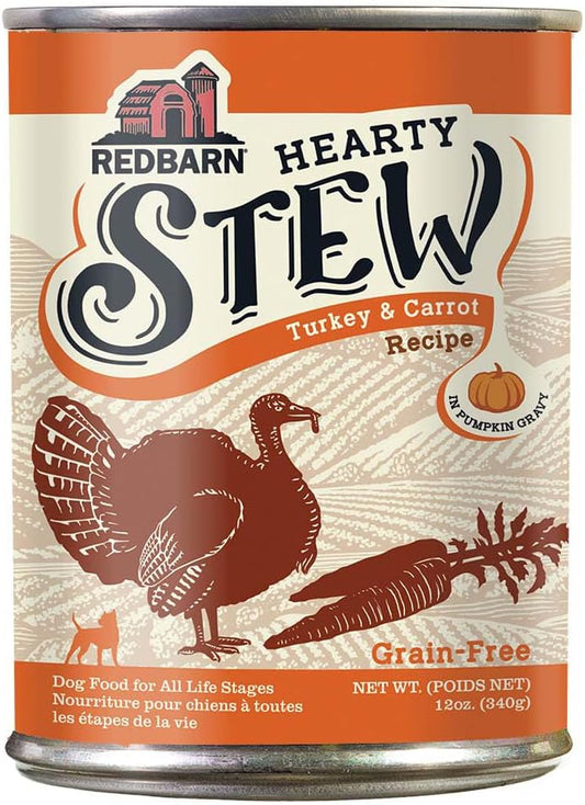 Redbarn, Hearty Stew Turkey & Carrot Recipe in Pumpkin Gravy Canned Dog Food, 16 Ounce