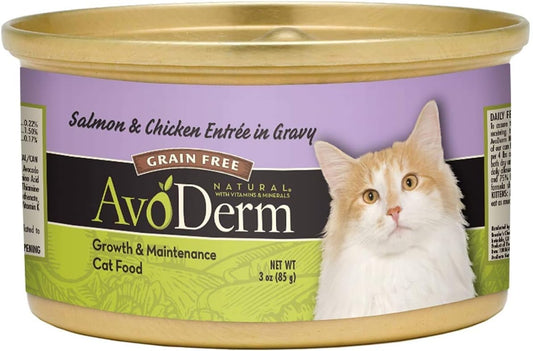 Avoderm, Slmn Chkn In Gravy Cat Food, 3 Ounce , 24 PK