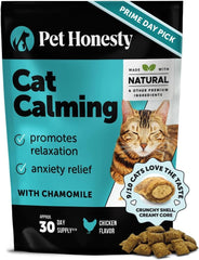 Calming Chews for Cats - Cat Anxiety Relief + Helps Reduce Stress - Behavioral Support & Promotes Relaxation for Travel, Boarding, Vet Visits, Separation Anxiety - Chicken (30-Day Supply)