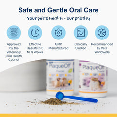 NaturVet ProDen PlaqueOff Powder for Cats - Plaque & Tartar Reducer, Breath Freshener, Feline Oral Care - 40g