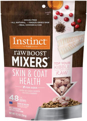 Instinct Raw Boost Mixers, Freeze Dried Dog Food Topper with Functional Ingredients, Grain Free, Real Chicken - Skin & Coat Health