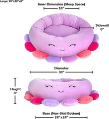 Squishmallows  Beula Octopus Pet Bed - Ultrasoft Official Squishmallows Plush Pet Bed