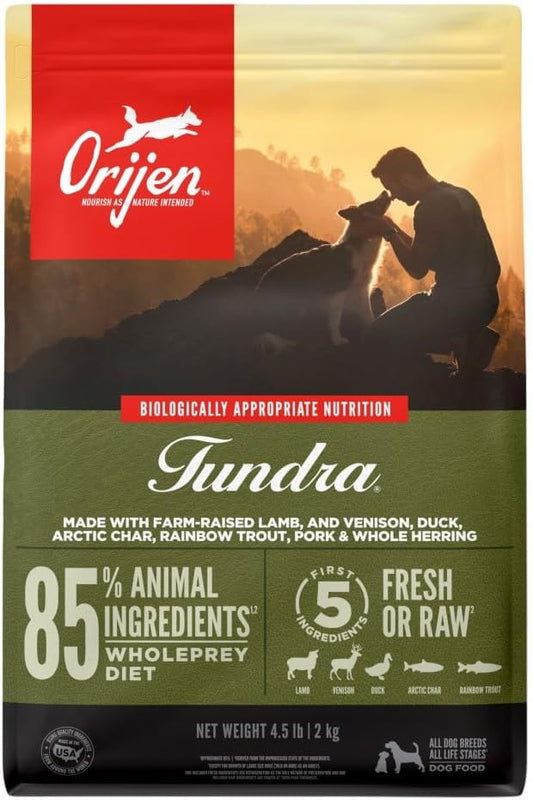 ORIJEN Tundra Dry Dog Food, Grain Free Dog Food, Fresh or Raw Ingredients