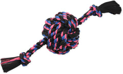 Mammoth Pet Products Flossy Chews Color Monkey Fist Ball with Rope Ends, Large, 18-Inch, multi