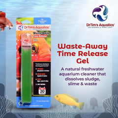 DrTim's Aquatics Freshwater Waste-Away Time Release Gel - Natural Fish Tank & Aquarium Leave-in Waste Management Solution for Dissolving Cleaning Organic Sludge