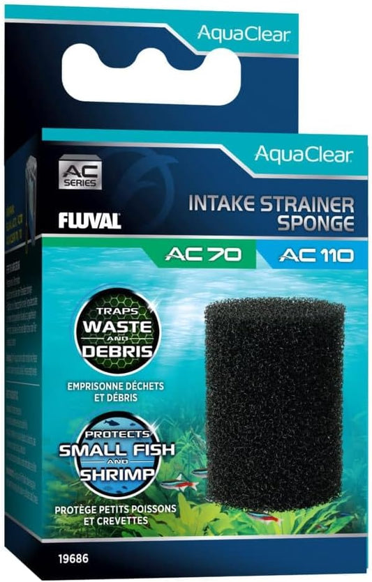 Fluval - Intake Strainer Sponge for AC70/AC110 Power Filter – Maintain Proper Water Flow, for Use in Freshwater & Saltwater Aquariums