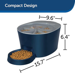 PetSafe 6 Meal Automatic Cat Feeder - Programmable Pet Food Dispenser for Cats and Small Dogs - Dry Kibble or Semi-Moist Pet Food, Slow Feed Portion Control, Tamper-Resistant