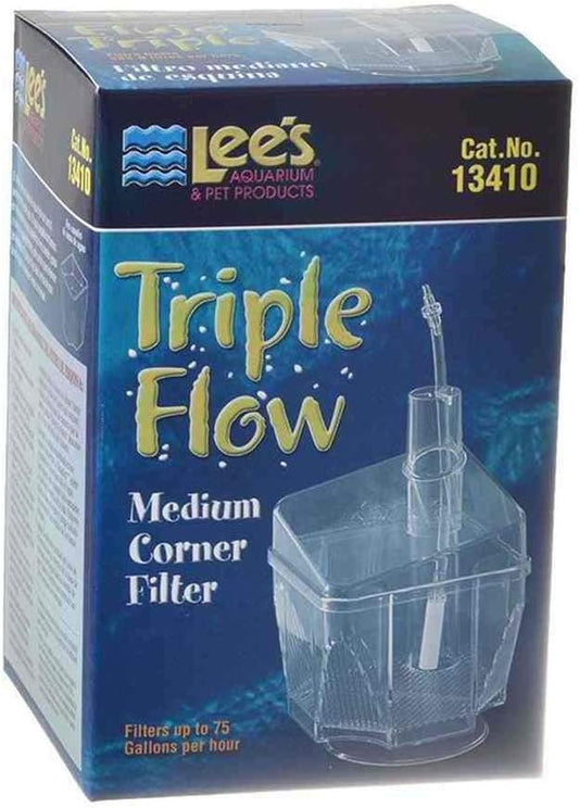 Lee's Triple Flow Corner Filter Medium - 3.5" L x 3.5" W x 5.5" H (75 GPH)