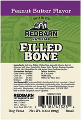 Redbarn Natural Filled Bone for Dogs, Small, Peanut Butter