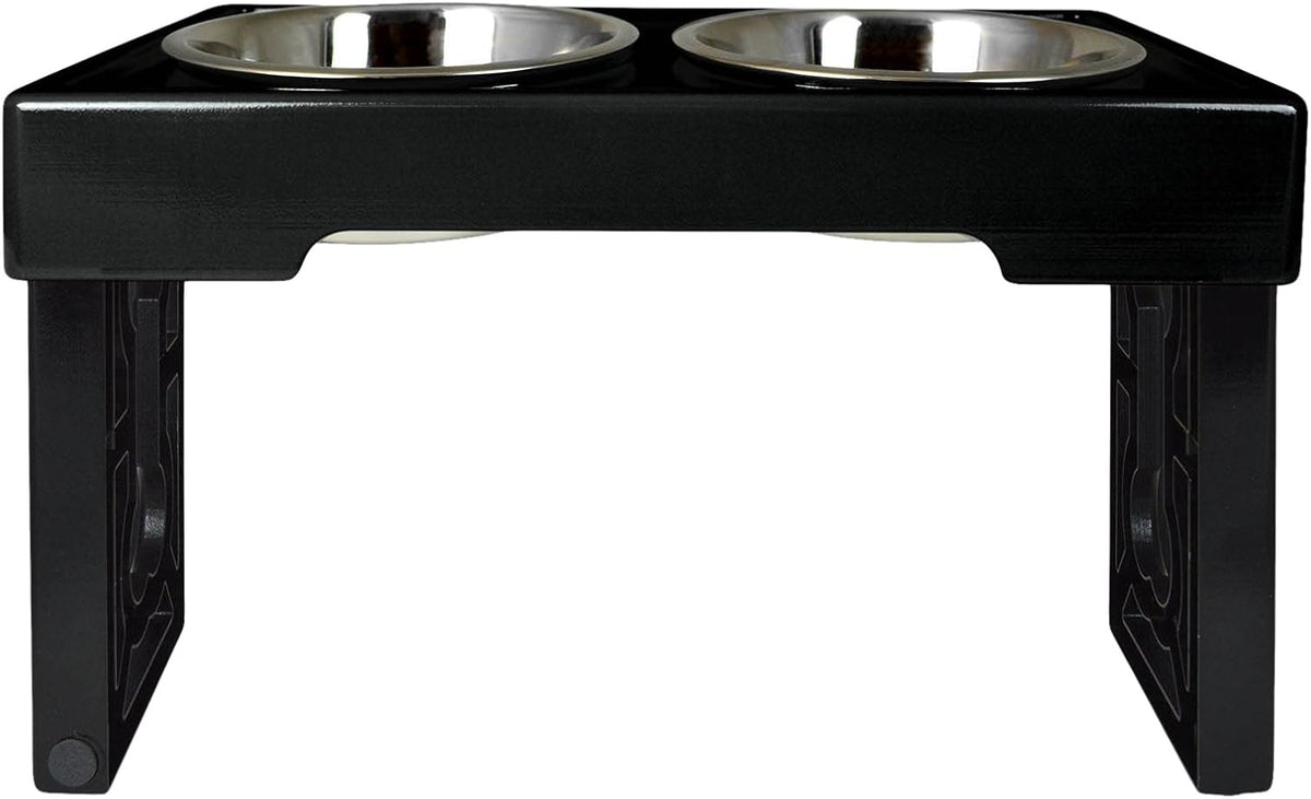 OurPet's Feeder Barking Bistro Pet Bowl,Silver