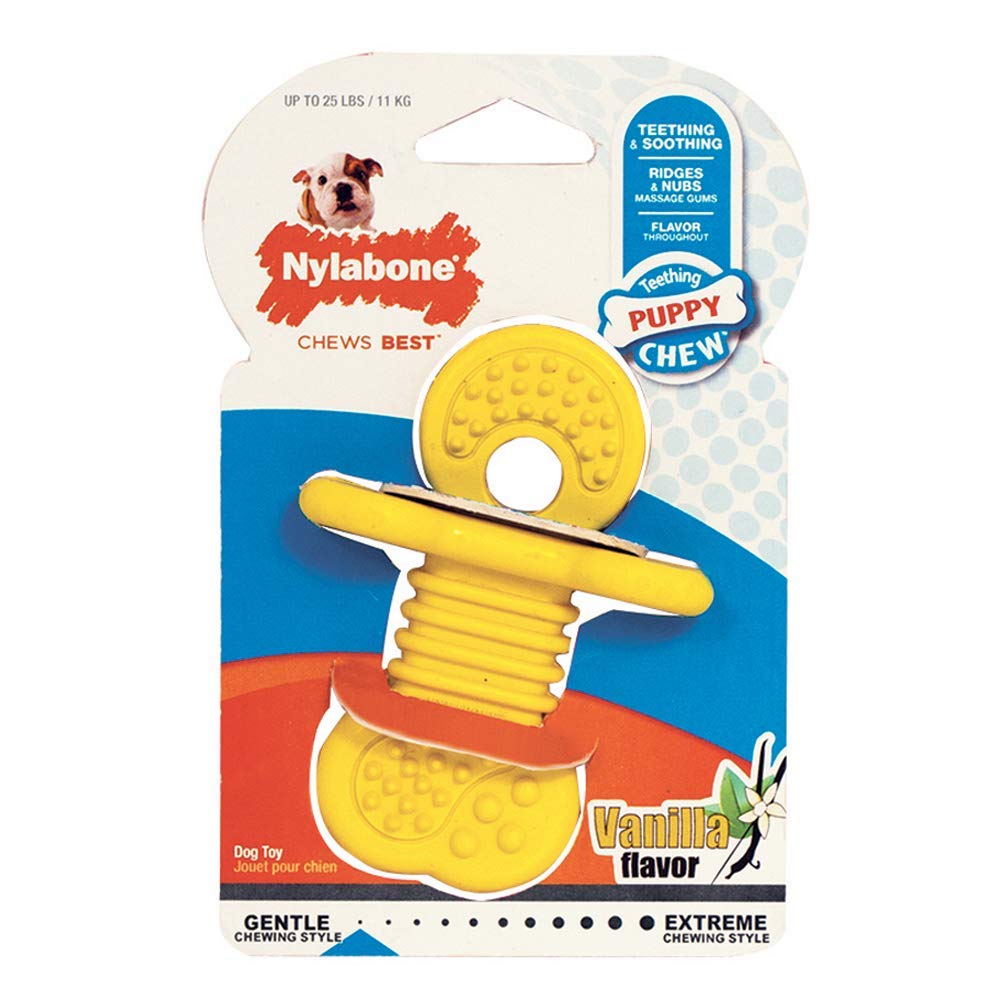 Nylabone Puppy Rubber Teethers, Small, Vanilla Flavor