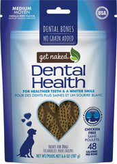 Get Naked Grain-Free Medium Dental Chew Bone 6.6Oz Bag