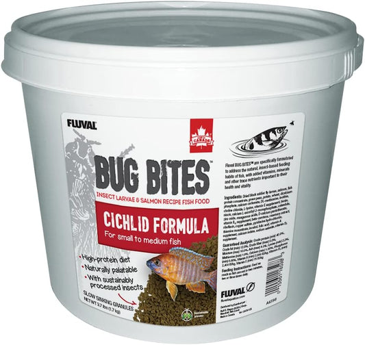 Fluval Bug Bites Cichlid Fish Food, Granules for Small to Medium Sized Fish, 3.74 lb