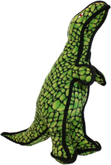 TUFFY - World's Tuffest Soft Dog Toy - Dinosaur TRex - Squeakers - Multiple Layers. Made Durable, Strong & Tough. Interactive Play (Tug, Toss & Fetch). Machine Washable & Floats. (Regular)