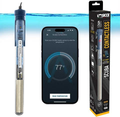 Sicce Scuba Aquarium Fish Tank Heater Smartphone Controlled via NFC Contactless App Adjustable | Submersible for Marine Saltwater and Freshwater | Run Dry Protection
