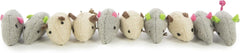 SmartyKat (3 Count) Skitter Critters Catnip Cat Toys - Gray/Cream, 3 Count