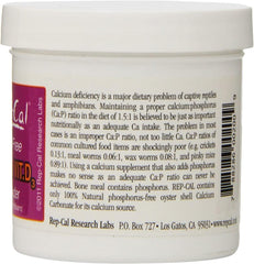 Rep Cal Calcium Vitamin D3 Ultrafine Powder Reptiles Amphibians 3.3-Oz - 3 Pack