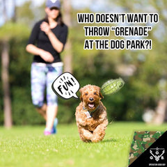 O.G.B. Operation Good Boy Durable Grenade Dog Toy - Patriotic Military Gear Inspired Chew Toy - Durable,Teething, and Interactive Play, Stuffable with Treats