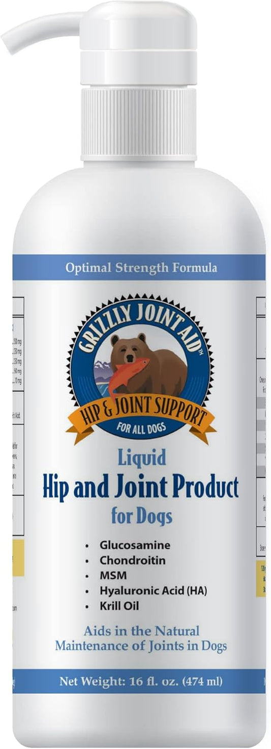 GRIZZLY PET PRODUCTS Joint Aid for Dogs Liquid Hip and Joint Support (Extra Strength)