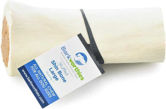 Barkworthies Pet Treat, Stuffed Shin Bone