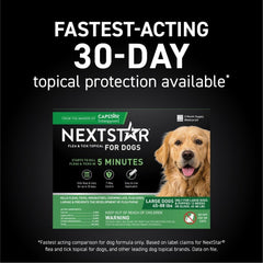 Flea And Tick Prevention For Dogs, Repellent, Treatment, and Control, Fast Acting Waterproof Topical Drops for Small, Medium and Large Dog and Puppies, 3 Monthly Doses