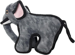 TUFFY - World's Tuffest Soft Dog Toy - Zoo Junior Elephant - Multiple Layers. Made Durable, Strong & Tough. Interactive Play (Tug, Toss & Fetch). Machine Washable & Floats
