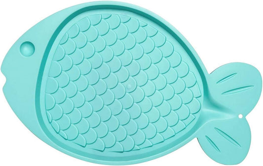 Loving Pets Bella Spill-Proof Fish-Shaped Mat for Cats