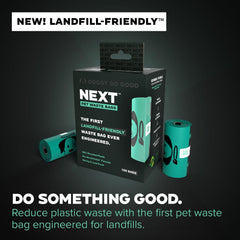 Doggy Do Good Next Pet Waste Bags, Landfill Friendly Recycled Plastic Unscented Dog Poop Bags, Leakproof, Strong, Thick Poop Bags for Dogs, Earth Friendly Poop Bags