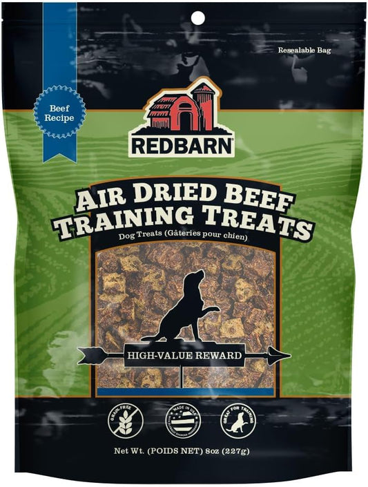 Redbarn Pet Products All-Natural Air Dried Beef Training Treats for Puppies & Dogs – Grain-Free Single Protein Rewards Made in USA for Small, Medium, & Large Breeds