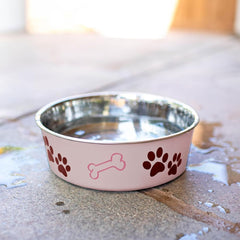 Loving Pets Bella Dog Bowls- Stainless Steel Dog & Cat Bowls - Spill Proof Dog Food Bowl, Cat Bowl, Puppy Essentials & Pet Supplies Great for Home & Travel