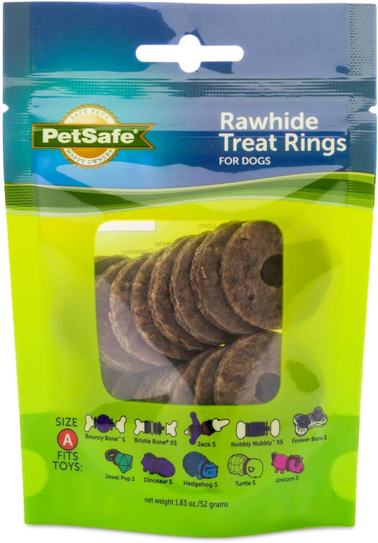 PetSafe® Natural Rawhide Treat Ring Refills, Replacement Treats Busy Buddy Treat Ring Holding Toys