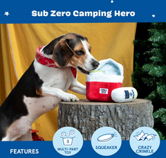 Bark Sub-Zero Camping Hero Red Plush Dog Toy Extra Small / Small
