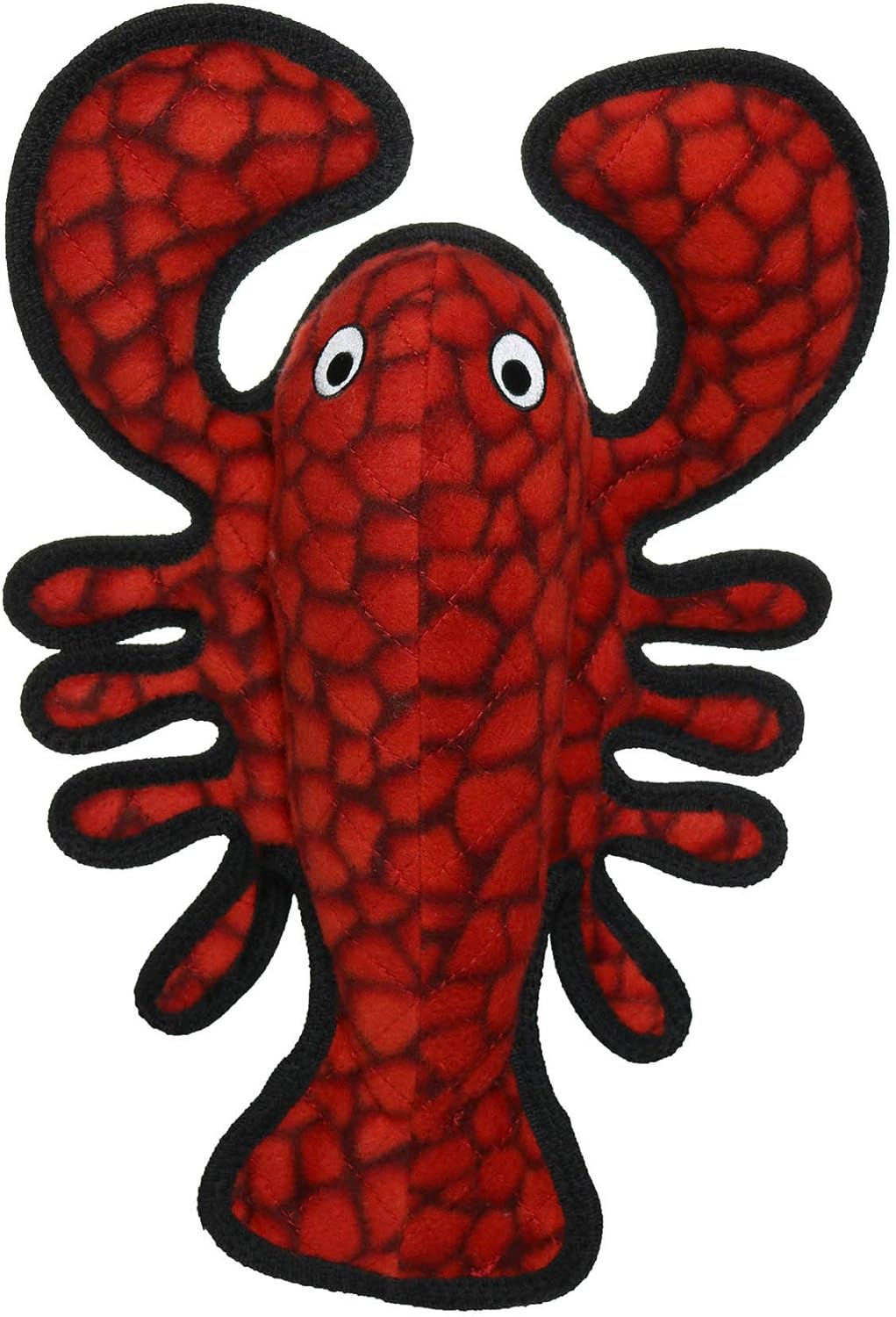 TUFFY - World's Tuffest Soft Dog Toy - Ocean Larry Lobster -Squeakers - Multiple Layers. Made Durable, Strong & Tough. Interactive Play (Tug, Toss & Fetch). Machine Washable & Floats.