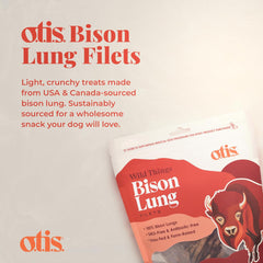 O.T.I.S. Wild Things Bison Lung Filets – 4 oz – Single-Ingredient Dog Treats – Grass-Fed, Farm-Raised Bison – No Hormones, Antibiotics, or Additives