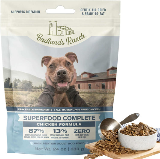 Superfood Complete, Air-Dried Adult Dog Food - High Protein, Zero Fillers, Superfood Nutrition by Katherine Heigl (Premium Chicken)