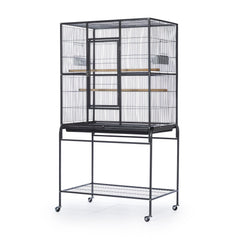 Prevue Pet Products Wrought Iron Flight Cage with Stand, Black Hammertone