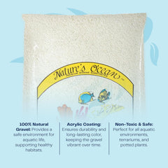 Nature’s Ocean Marine White Sand - 20 lbs - Natural Aquarium Substrate, Supports Water Balance & pH, Ideal for Freshwater, Marine & Reef Tanks