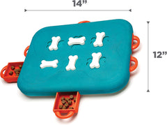 Nina Ottosson Dog Casino Treat Puzzle Enrichment Toy, Level 3 Advanced, Turquoise