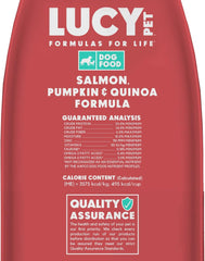 Lucy Pet Formulas for Life Salmon, Pumpkin, & Quinoa Dry Dog Food, All Life Stages, Digestive Health, Sensitive Stomach & Skin